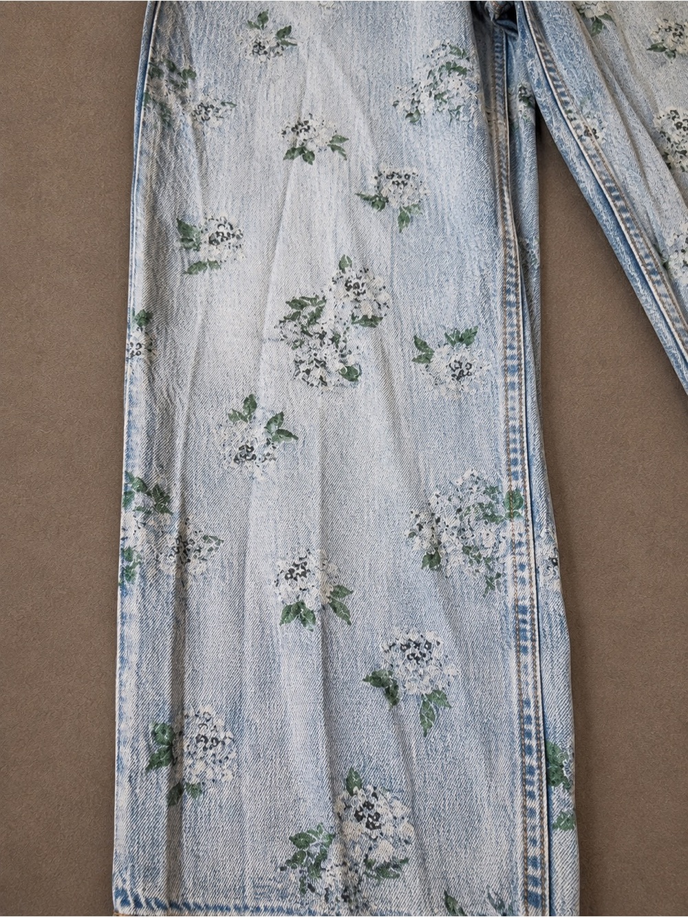 wild fable High Rise Light Blue Floral Jeans - Picture 4 of 8